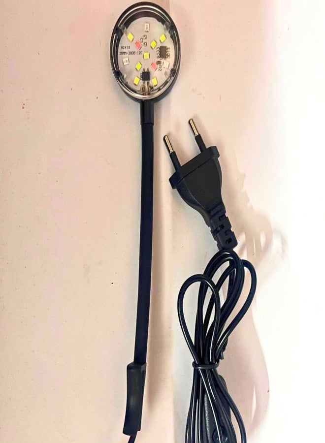 KSH STORE KSH Aquarium LED Light with on/Off Switch for Nano Mini Small Fish Tank, Black, Clip-On, 360° Flexible Arm, 180° Wide Beam, Blue and White Spectrum 3W LY-008 - Image 2