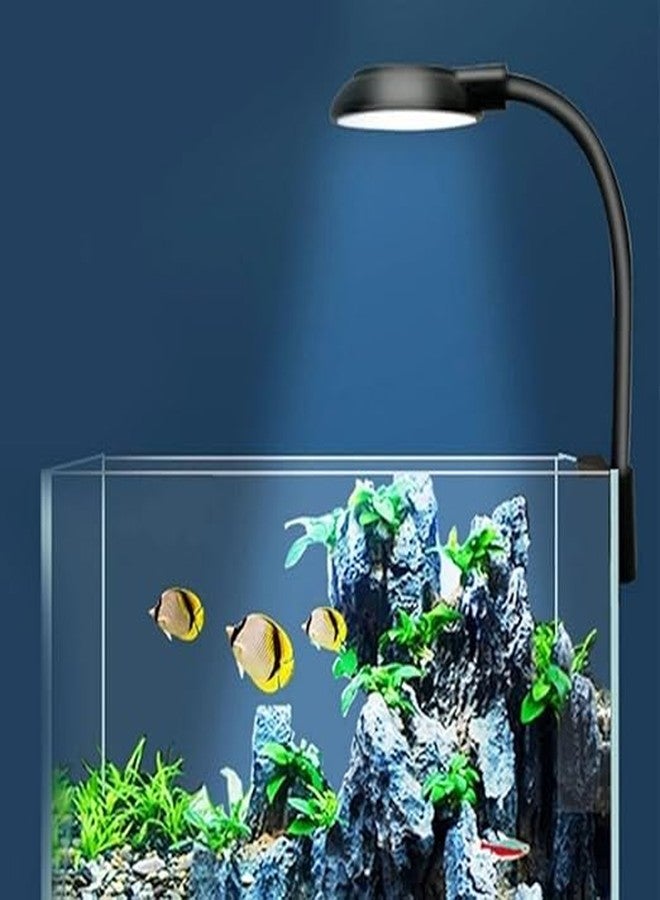 KSH STORE KSH Aquarium LED Light with on/Off Switch for Nano Mini Small Fish Tank, Black, Clip-On, 360° Flexible Arm, 180° Wide Beam, Blue and White Spectrum 3W LY-008 - Image 4