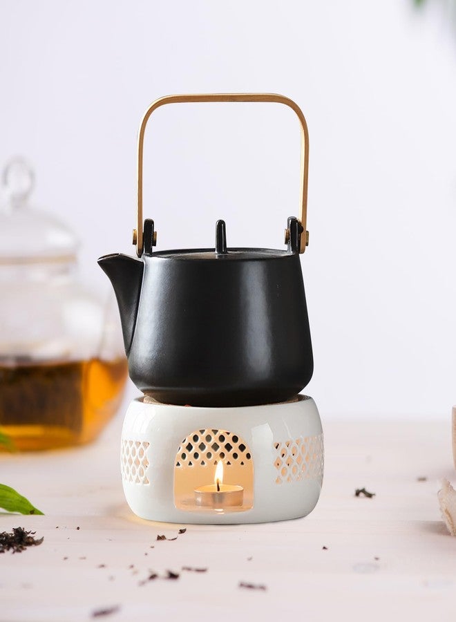 Buwico Teapot Warmer, Ceramic Tea Warmer with Cork Cushion, Candle Heater for Heating Coffee, Milk, Tea Light Heater, Candle Warmer - Image 4