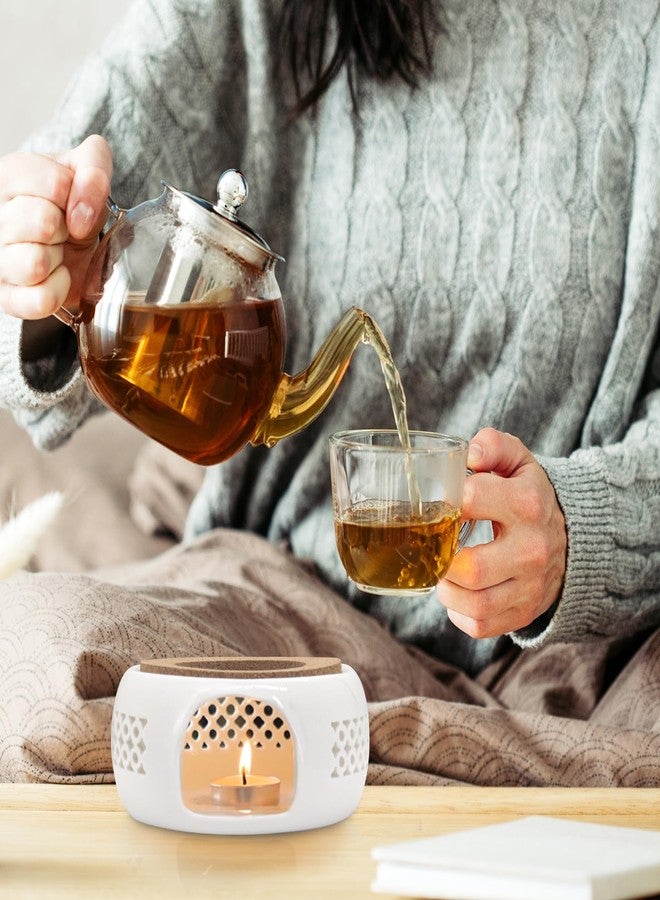 Buwico Teapot Warmer, Ceramic Tea Warmer with Cork Cushion, Candle Heater for Heating Coffee, Milk, Tea Light Heater, Candle Warmer - Image 5