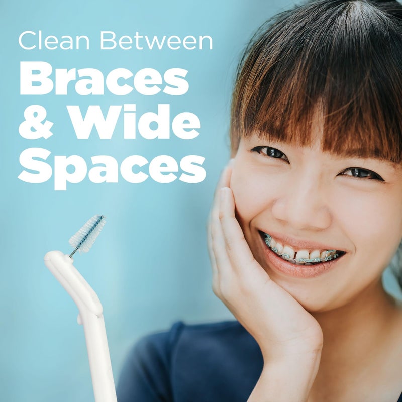 GUM Proxabrush Go-Betweens Refills - Wide - Compatible with GUM Permanent Handle - Reusable Interdental Brushes - Soft Bristled Dental Picks, 16 Count - Image 4