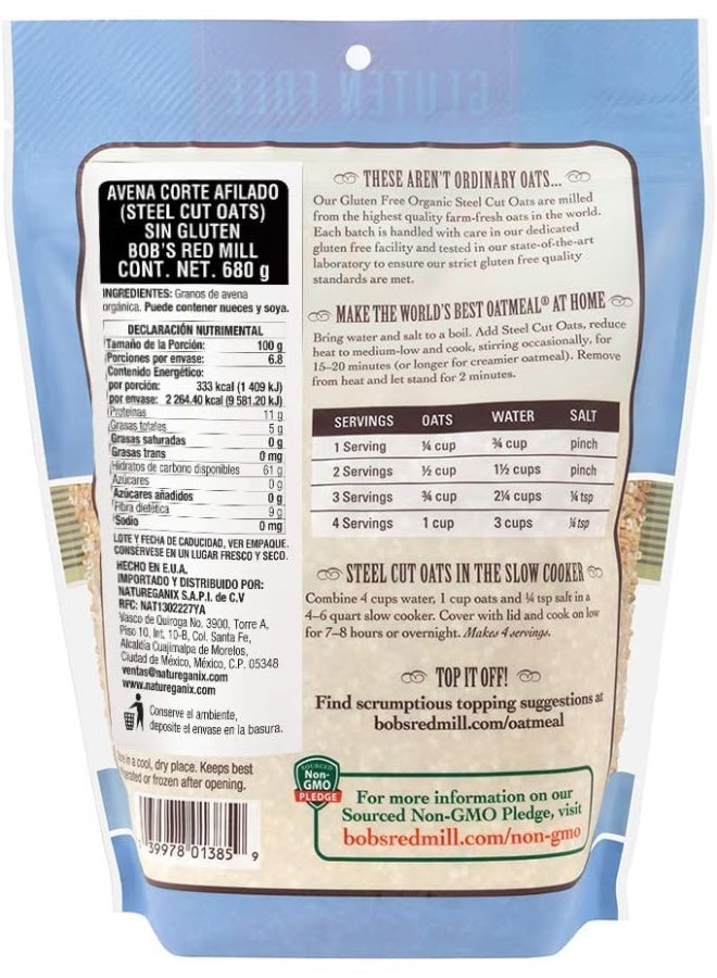 Bob's Red Mill Gluten Free Organic Steel Cut Oats, 24 Ounce - Image 5