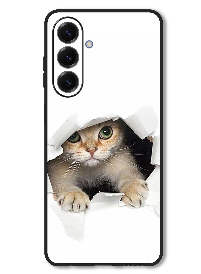 Theodor Case Compatible with Samsung Galaxy M56 6.74 Inch Protection Shockproof Bumper Cover Baby Cat - Image 1