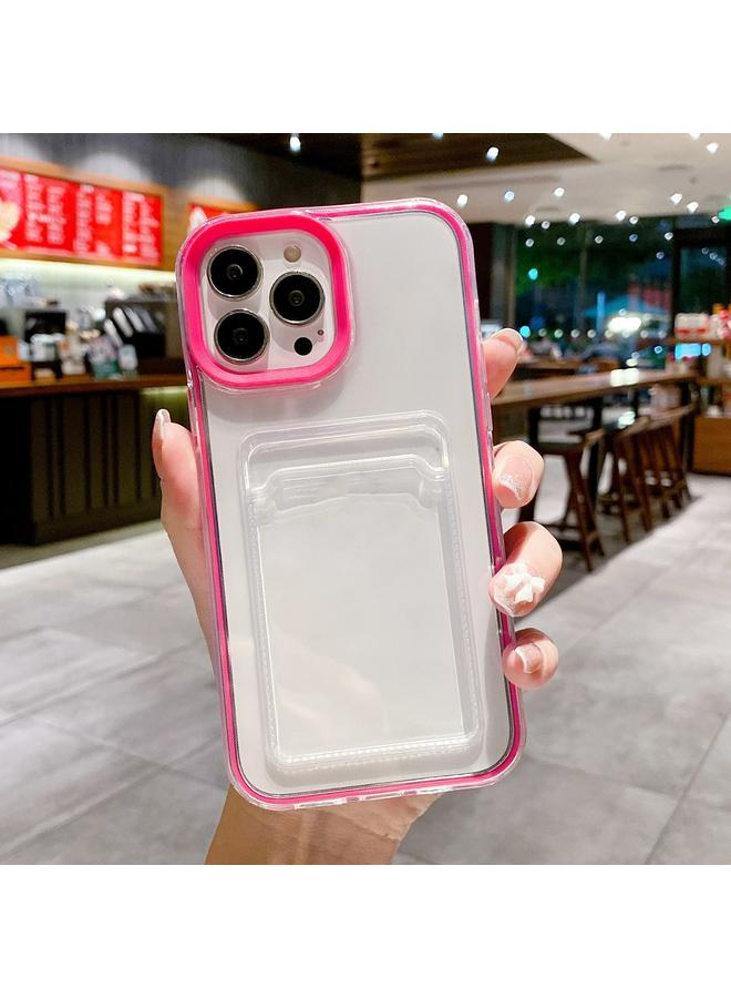 زبون جراب لهاتف iPhone 13 Pro Max 360 جراب شفاف هجين من مادة TPU مع فتحة بطاقة - Image 2