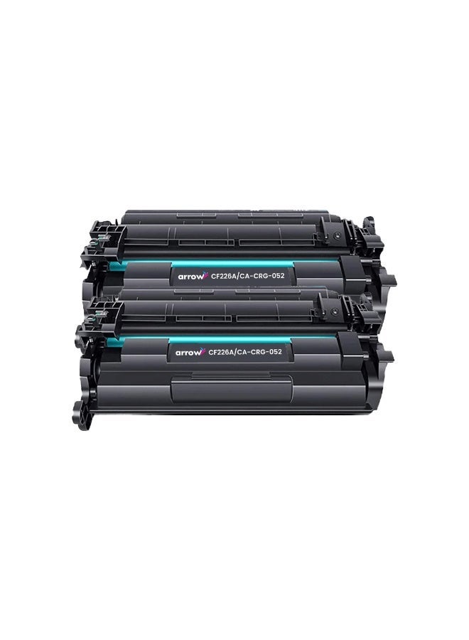 ARROW TONER CARTRIDGE 26A - CF226A/CA-CRG-052 SET OF 2 PACK Replacement For HP LaserJet Pro M402n,M402d,M402dn,M402dw,M402dne,MFP M426dw,M426fdn,M426fdwCN-imageCLASS LBP214dw,215dw,MF426dw,424dw,429dwCN-i-SENSYS LBP212dw,214dw,215x,MF421dw,426dw,428x,429x(Black) - Image 2