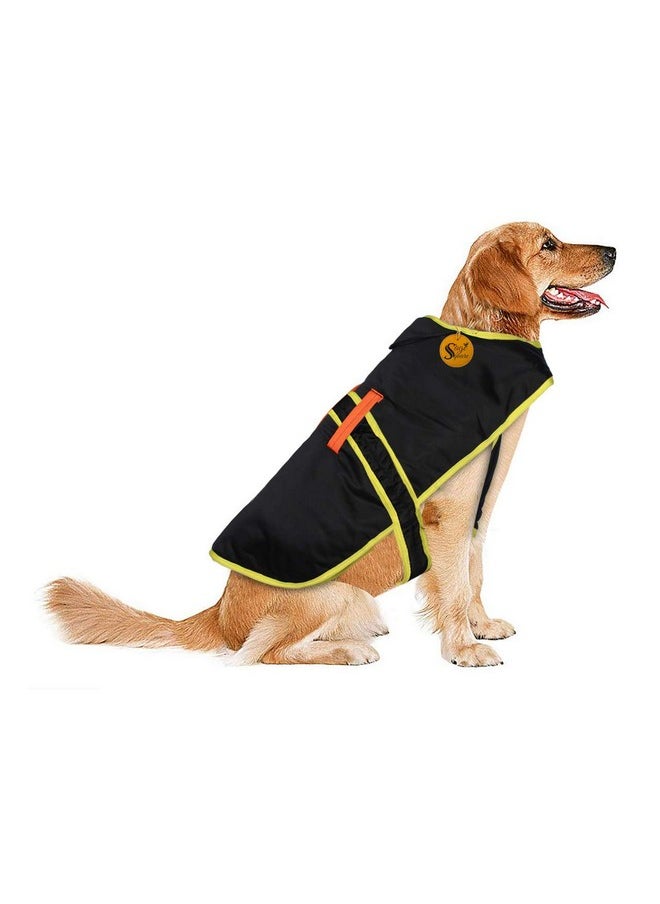 Sage Square Premium Dog Winter Ultra Warm Coat Printed Coat Thicker Fleece Dog Hoodie Vest For Cold Weather (Small) (12 Inches) (Black)  - Image 1