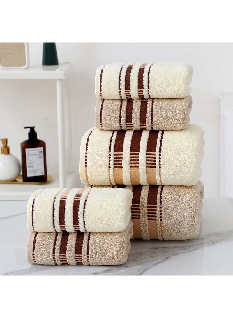 Sharpdo 6-Pack Cotton Towels for Adults, Soft Cotton Towels for Washing Face  6 Pieces 35*75cm - Image 2