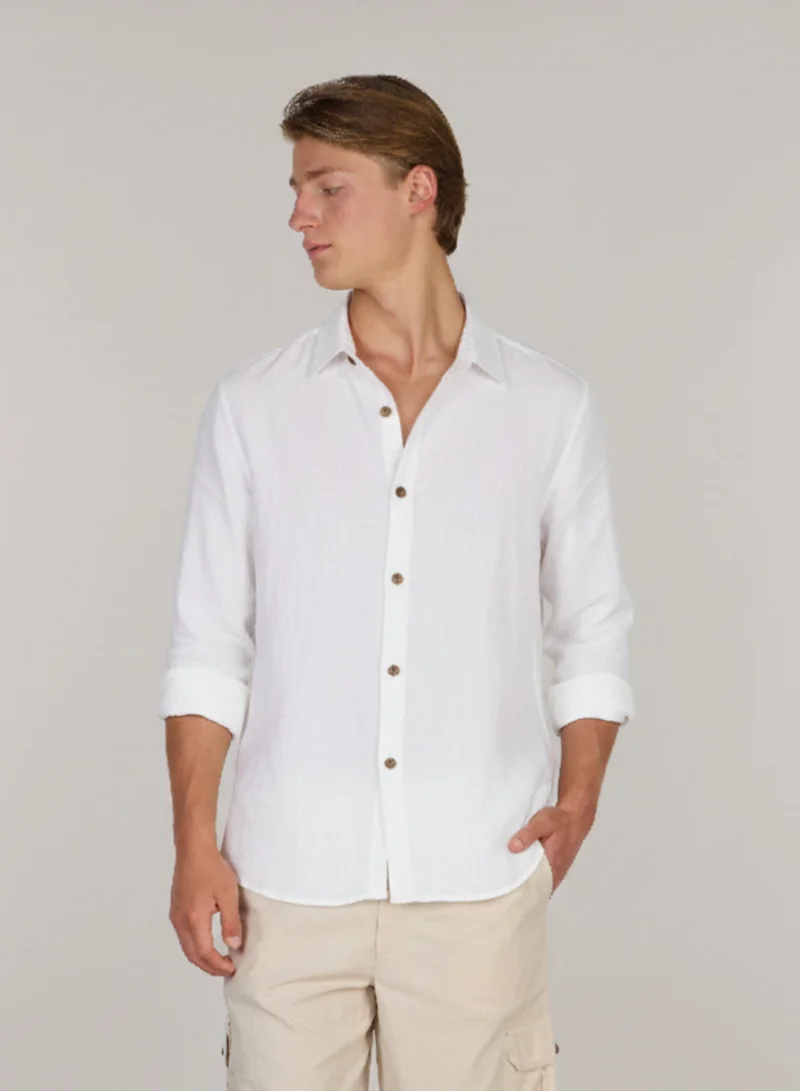 جاست نيتشر قميص للرجال بأكمام طويلة بإطلالة عصرية