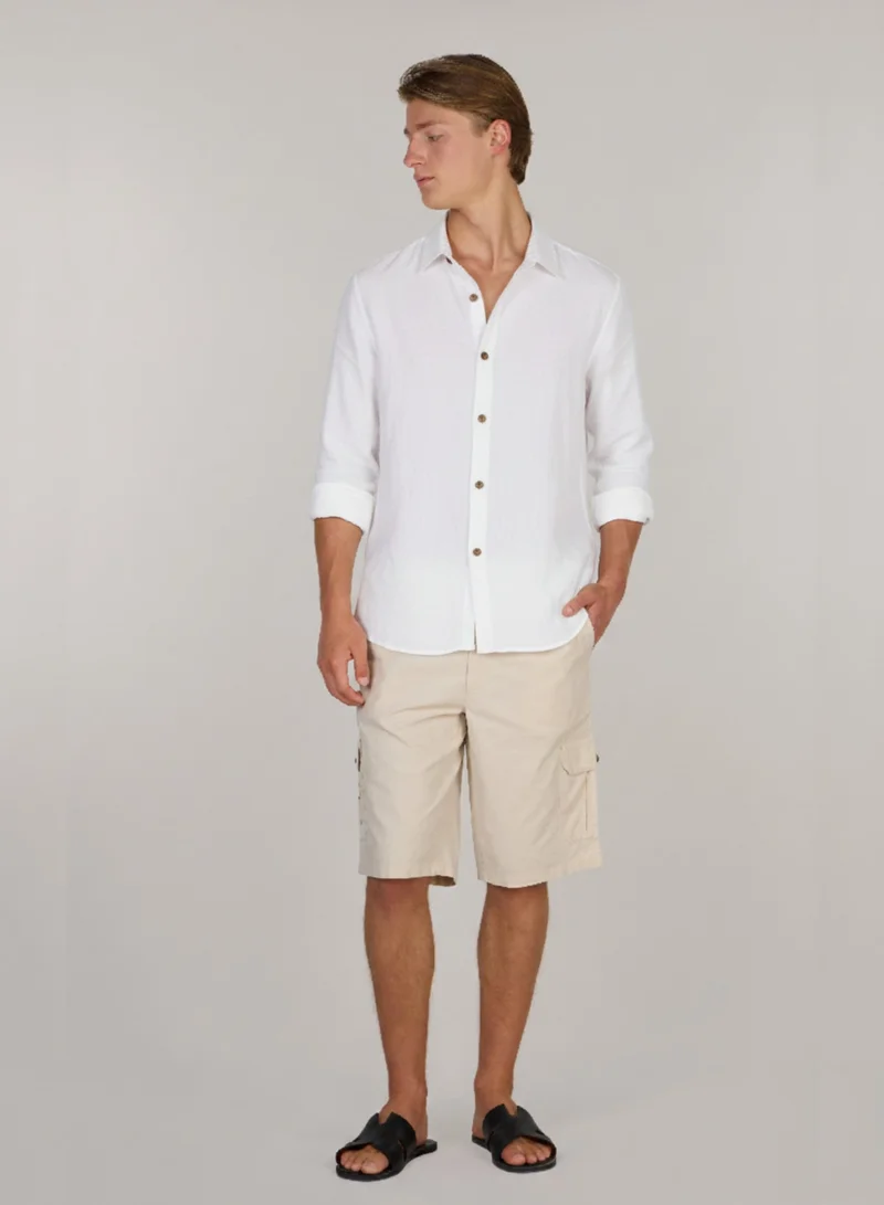 جاست نيتشر قميص للرجال بأكمام طويلة بإطلالة عصرية