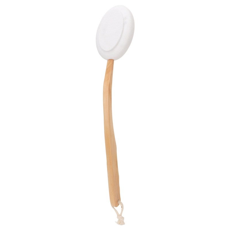 Long Handle Back Scrubber Brush: Soft Skin-Friendly EVA Head, 6pcs Replacement Heads - Effective Deep Cleaning Skin Exfoliator for Home Bath Shower Use - Image 3
