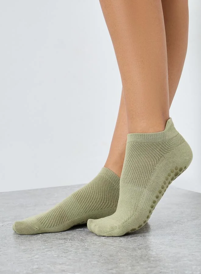 Styli Active Basic Silicon Pad Base Shoe Liner Yoga Socks