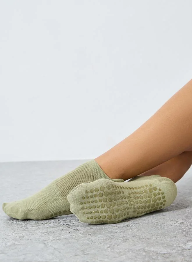 Styli Active Basic Silicon Pad Base Shoe Liner Yoga Socks