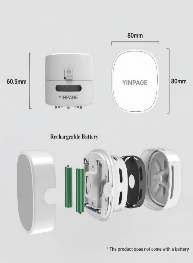 الصفحة الرئيسية مكنسة كهربائية مكتبية، مكنسة مكتبية صغيرة موفرة للطاقة، تصميم قابل للدوران 360 درجة، مناسبة للوحات المفاتيح/المنزل/المدرسة/المكتب - هدية تقنية مثالية (أبيض) - Image 4
