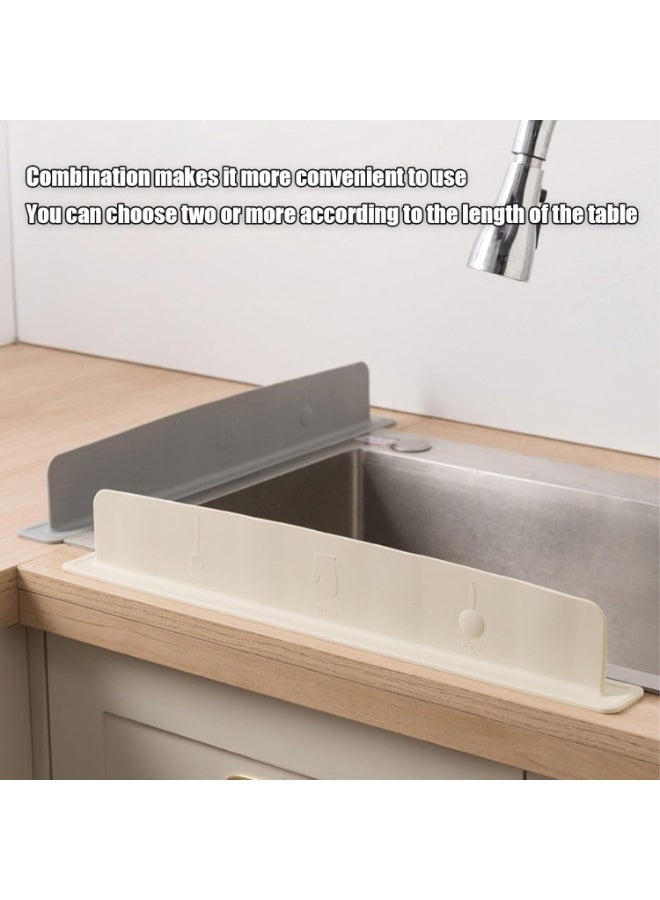 Silicone Sink Splash Guard,19.5inch Wide Kitchen Sink Water Barrier with Strong Suction Cups,kitchen sink splash guard,Anti-Splash Protector for Dishwashing,Countertops(Grey) - Image 4