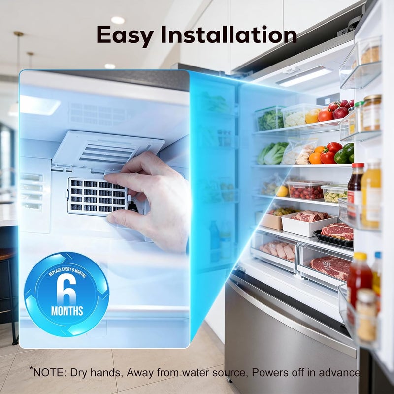 Funmit W10311524 AIR1 Refrigerator Air Filter Cartridge Replacement for Whirlpool Kenmore Refrigerator Compatible with Fresh Flow Refrigerator Air Filter, 3 Pack, White - Image 3