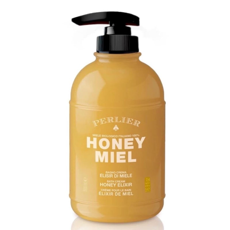 Perlier Sweet Honey Miel Shower  Bath Cream  Nourishing  Soothing Luxury Bath Cream Made with 100 Organic Italian Honey for Deep Moisturization and Hydration 169 Fluid Oz