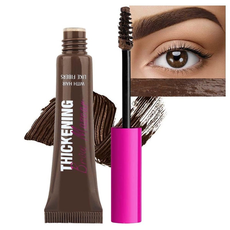 BINGBRUSH Tinted Thickening Brow MascaraBrow Fast SculptWaterproof Transferproof Brush to Fill in Eyebrows and Cover Gray Hairs  Cruelty Free  Light Medium Brown 1pc 07 Espresso