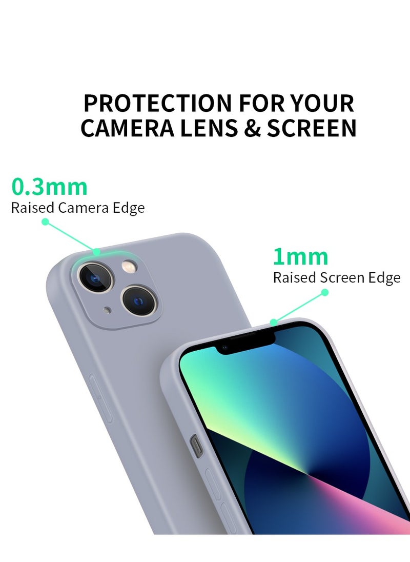 INFOSUN - INFOSUN Compatible with apple iPhone 13 Full Coverage for Protective Case, Ultra Slim Soft Silicone Gel TPU Cover, Matte Surface Ultra-Thin Case, for iPhone 13 (Gray) - Image 1