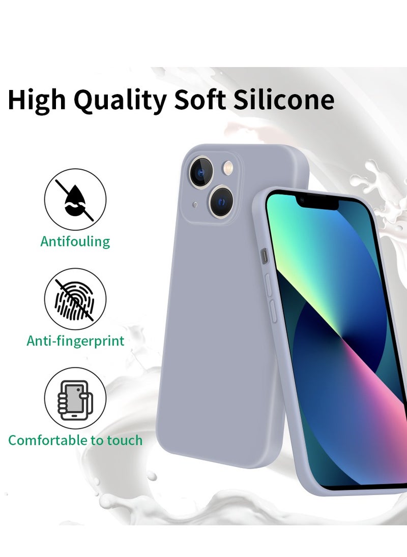 INFOSUN - INFOSUN Compatible with apple iPhone 13 Full Coverage for Protective Case, Ultra Slim Soft Silicone Gel TPU Cover, Matte Surface Ultra-Thin Case, for iPhone 13 (Gray) - Image 1