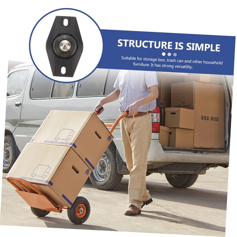 Self Adhesive Rotating Casters 16 Pack Stainless Steel Sticky Wheels For Furniture Storage Boxes - Image 3