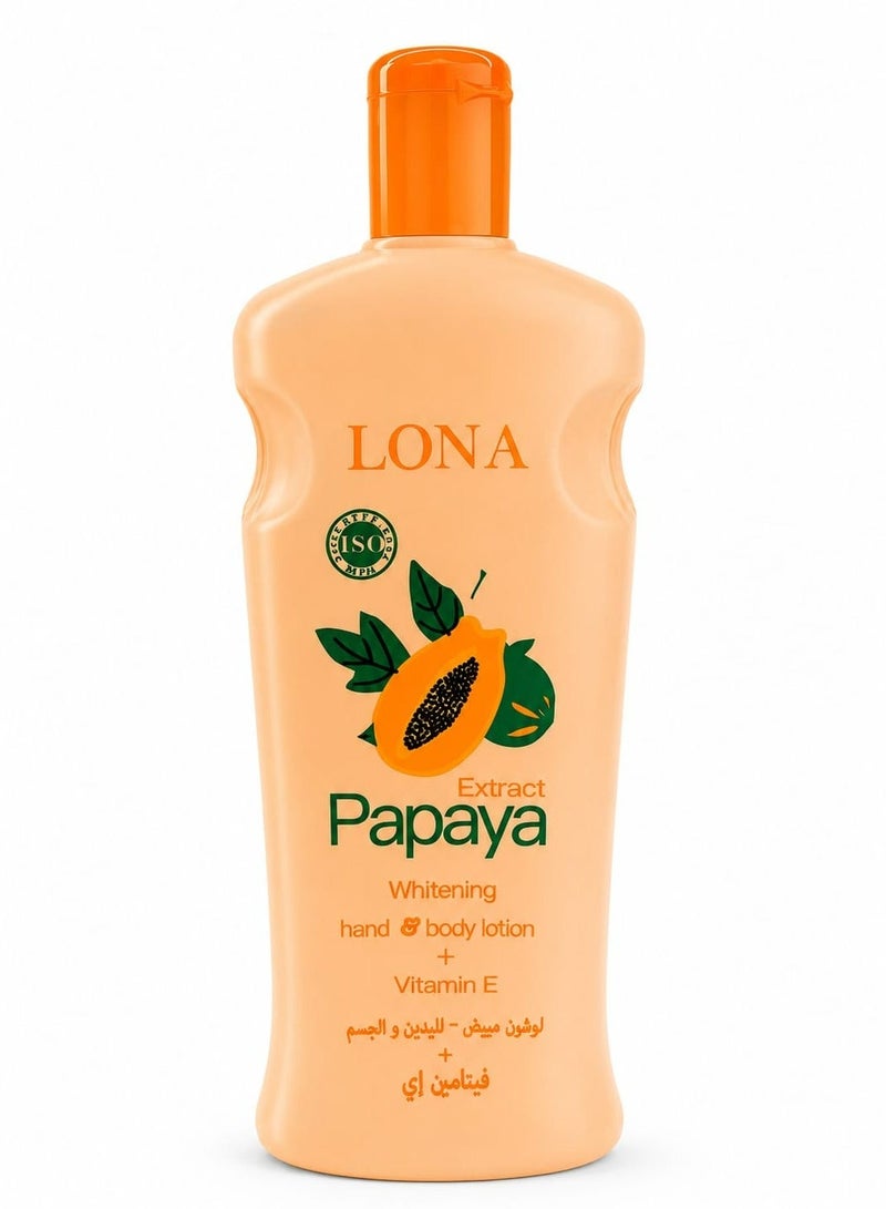 Lona Whitening Hand and Body Lotion with Papaya Extract and Vitamin E 550ml - Image 1