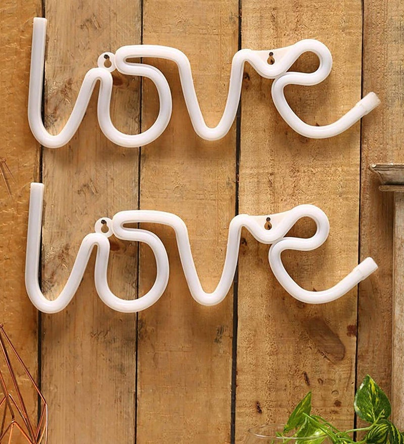 Quace Love Neon Signs Light LED Neon Art Decorative Lights Wall Decor for Bedroom, House, Bar, Pub, Hotel, Beach, Recreational (Warm White) - Image 2