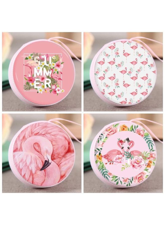 Cartoon Tinplate Coin Purse Mini Portable Round Earphone Bag Children's Small Wallet Round Coin Key Bag-Color:Unicorn Mixed Hair - Image 1