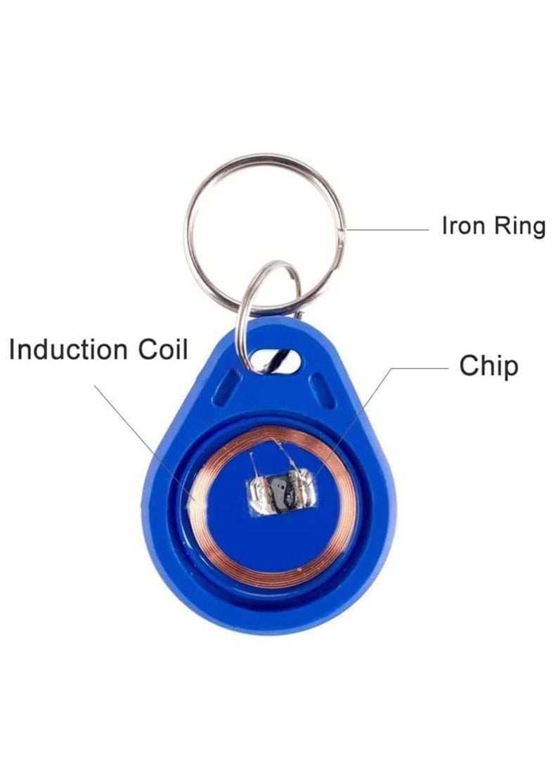 Rubik - RFID Tags 13.56 MHz M1 0-Sector Writable Key Chain UID IC Keyfobs Access Control Key Rings Compatible with Type A and Mifare Key Card Token (20 Pcs) - Image 1