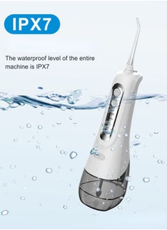 keloray Water Dental Flosser Teeth Pick - 4 Modes Dental Oral Irrigator, Portable & Rechargeable IPX7 Waterproof Personal Orthodontic Supplie Water Teeth Cleaner Picks for Home Travel (White)  - Image 2
