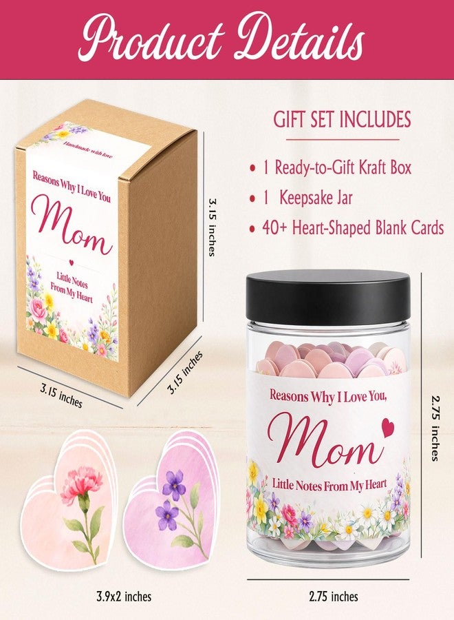 Musemory Reasons Why I Love You Mom Jar, DIY Love Notes in a Jar with Envelopes, What I Love About Mom, Mothers Day Gifts for Mom from Daughter Son, Mother Birthday Gifts - Image 2
