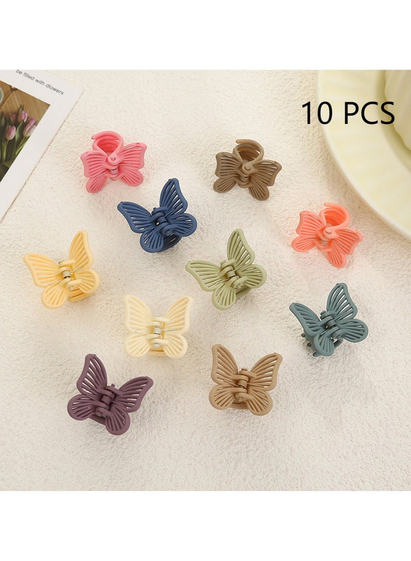Goolsky 10 قطع مشابك شعر ملونة على شكل فراشة - غير قابلة للانزلاق، إكسسوارات أنيقة للنساء والفتيات - Image 1