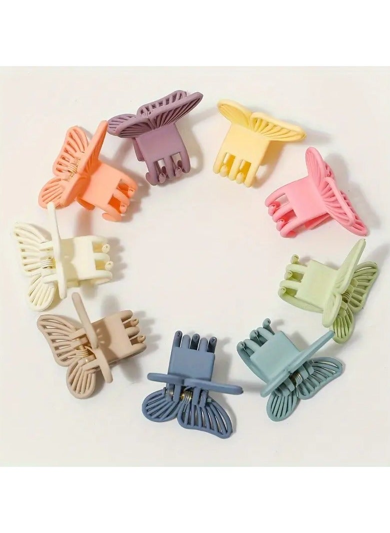 Goolsky 10 قطع مشابك شعر ملونة على شكل فراشة - غير قابلة للانزلاق، إكسسوارات أنيقة للنساء والفتيات - Image 2