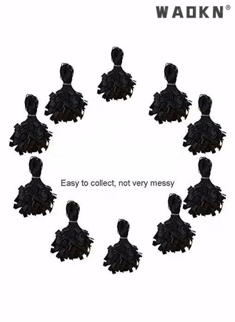 1000Pcs Black Hang Tag String Snap Lock Pin Loop Fastener Hook Ties for Clothes Gift Bags Price Tags Shoes, Belts Pocket Squares Luggage Label Attachment, Easy and Fast to Attach