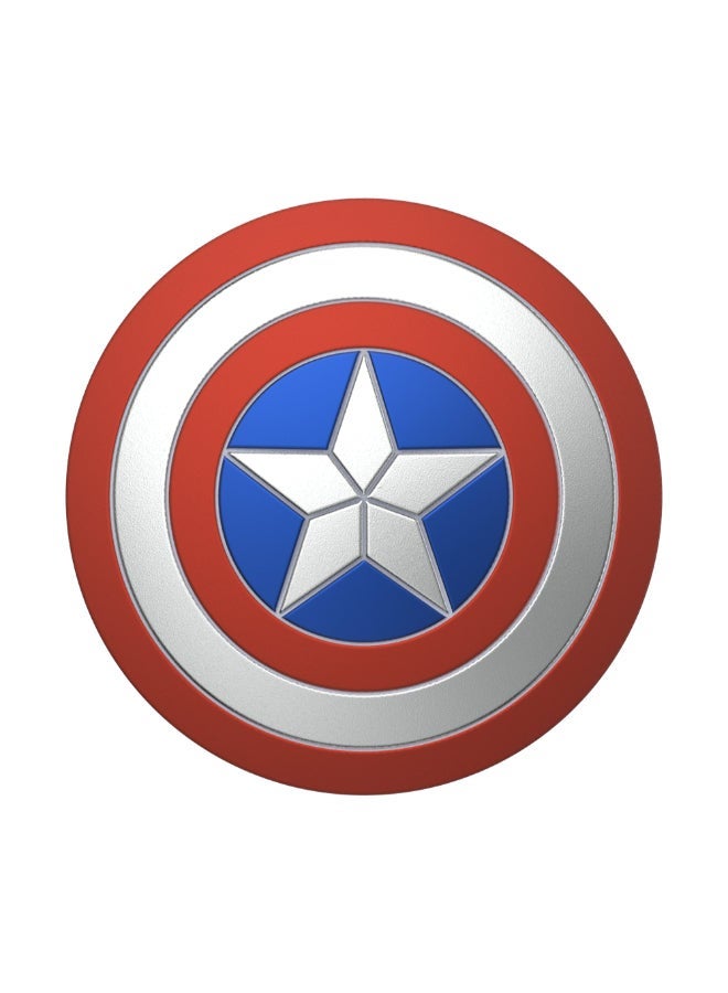POPSOCKETS قبضة بوب مرخصة | قبضة هاتف جل وحامل، قابلة للإزالة وإعادة الاستخدام والغسل، تعمل مع غلاف بلاستيكي صلب ناعم، سهلة الإزالة للشحن اللاسلكي - درع كابتن أمريكا من مارفل - Image 2