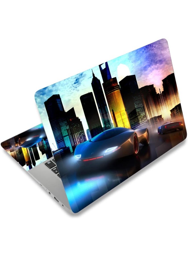 Home Trove AORTDES City Car 14 15 15.4 15.6 Inches Personalized Laptop Skin Sticker Decal Universal Netbook Skin Sticker Reusable Notebook PC Art Decal Protector Cover  - Image 1