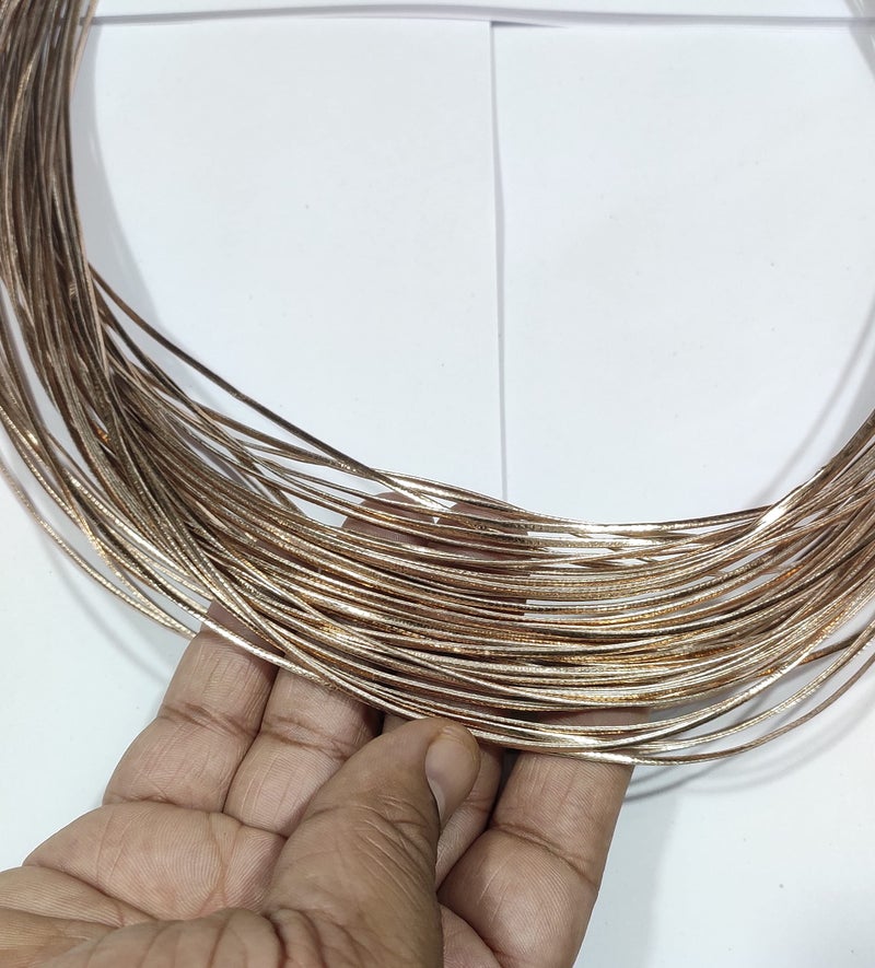 OMX 40 Mtr Cord, Size - 2mm x 1 mm Flat Leather PU Strip / Faux Leather Cord / Synthetic Leather Strap / Artificial Leather String (Beige Gold) - Image 5