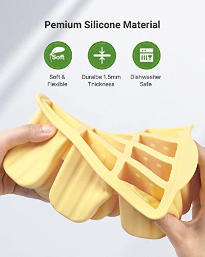 MEETRUE Popsicles Molds, MEETRUE 12 Pieces Silicone Popsicle Molds Easy-Release BPA-free Popsicle Maker Molds Ice Pop Molds Homemade Popsicle Ice Pop Maker with 50PCS Popsicle Sticks+Cleaning Brush - Image 3