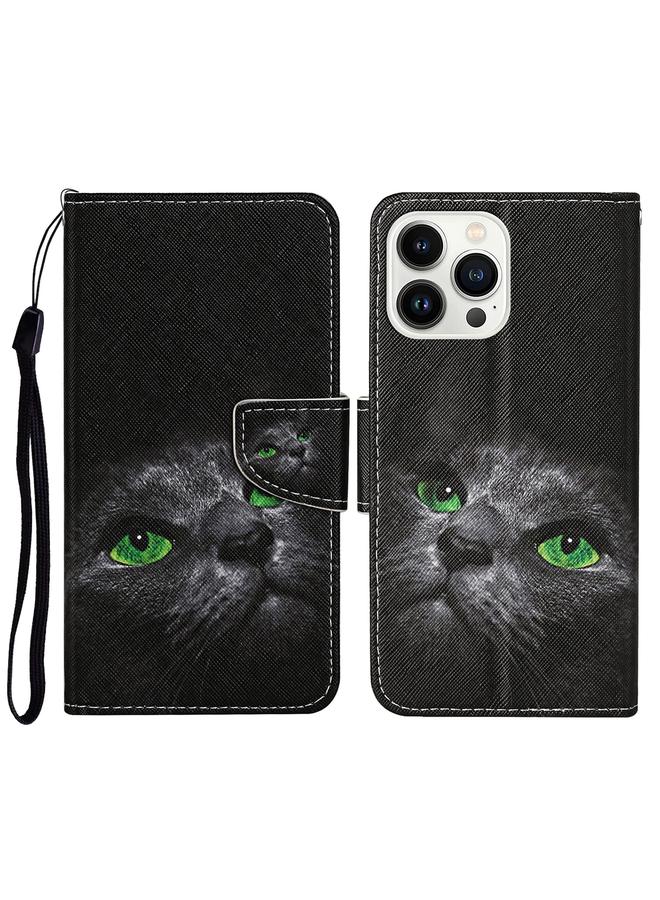 The Bros Case For iPhone 14 Pro Max 3D Colored Drawing Flip Leather Phone Case