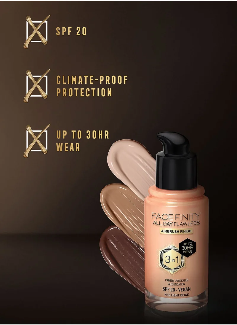 Max Factor Max Factor Facefinity All Day Flawless Foundation - N32 Light Beige, 30ml