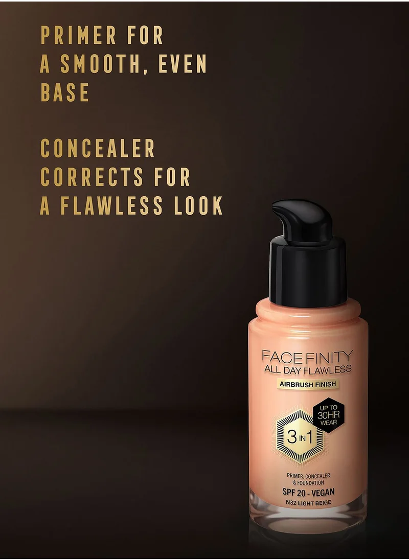 Max Factor Max Factor Facefinity All Day Flawless Foundation - N32 Light Beige, 30ml