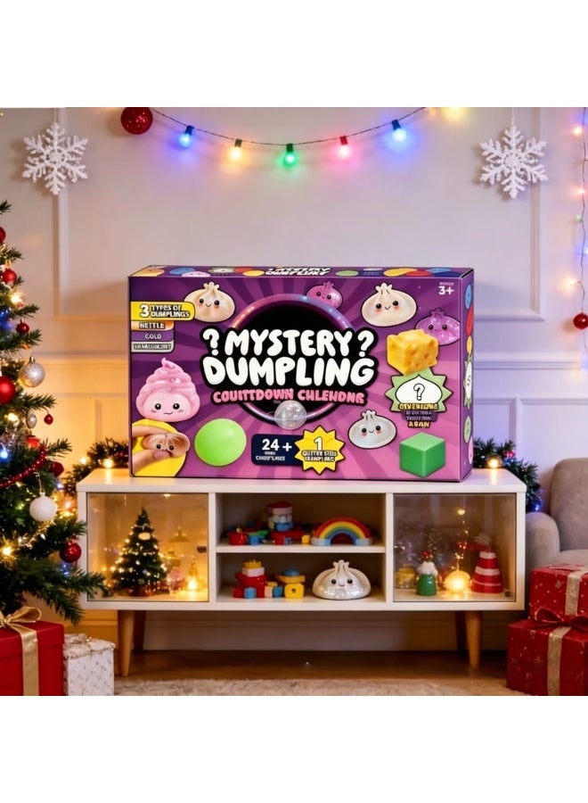 Mystery Dumpling Squishy Countdown Calendar - 24+1 Days Advent Calendar with Cute Bao Bun Fidget Toys, Stress Relief Squeeze Toys for Kids, Christmas/Party Surprise Gift - Image 5
