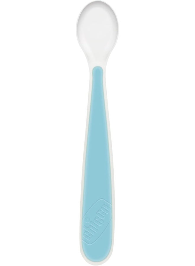 Chicco Easy Start Silicone Feeding Set | Dishes for Baby-Led Weaning | Suction Bowl | Adjustable Silicone Bib | Soft Silicone Spoon | BPA-Free | 3 Piece Set | 6m+ | Teal - Image 4
