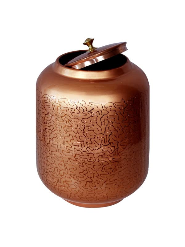 GOODGRIEF حاوية نحاسية GOODGRIEF سعة 10 لتر خزان نحاسي موزع مياه نحاسي نقي مع صنبور وعاء نحاسي فضي - Image 3
