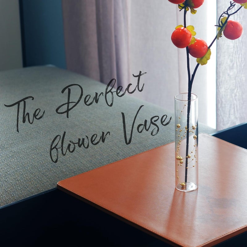 KRNDUMA Glass Vase 18pcs Glass Cylinder Vases for Centerpieces Small Flower Clear Vases Home Decor Centerpiece Table Flower Vase Decorations for Office Beautification＆Holiday 7.5 Inch Tall - Image 3