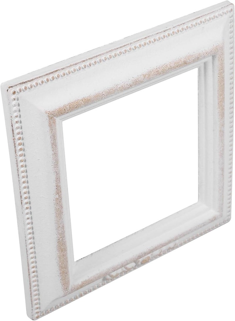 إطار صور خشبي عتيق مقاس 14.5x14.5x1.5 سم، حامل صور بطراز ريترو، إطار زخرفي للاستخدام على مكتب المنزل أو غرفة النوم - Image 1
