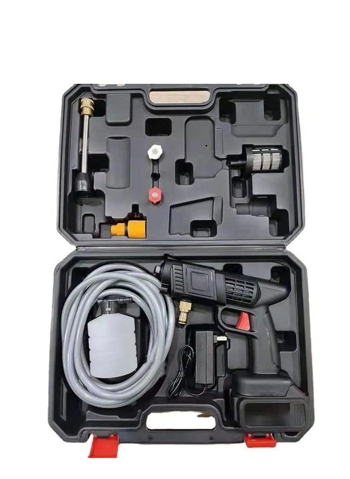 Washing gun chargeable with accessories