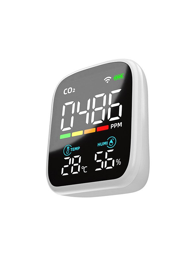 PV28-AW Smart WIFI Mini CO2 Detector, Portable 3-in-1 Indoor Air Quality Monitor, Digital CO2 Temperature Humidity Meter Monitor Carbon Dioxide Detector Measuring Range 400-5000 PPM CO2 Tester