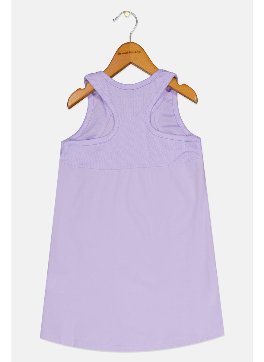 Reebok Kids Girl Brand Logo Sleeveless Tank Top, Lavender  - Image 2