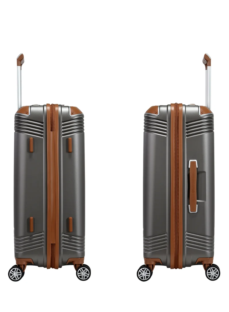 eminent Hard Case Suitcase Trolley Luggage Set of 3 Polycarbonate Lightweight 4 Quiet Double Spinner Wheels Travel Bags With TSA Lock KK10 Gold Grey