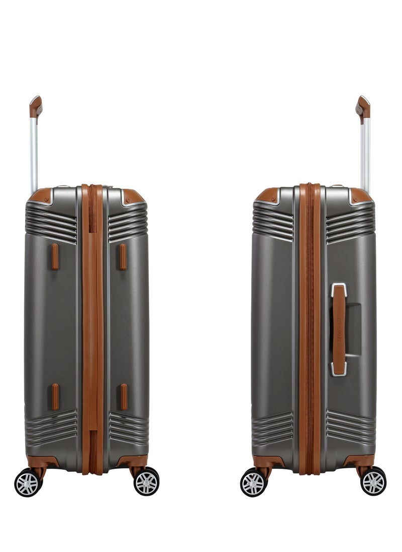 eminent Hard Case Suitcase Trolley Luggage Set of 3 Polycarbonate Lightweight 4 Quiet Double Spinner Wheels Travel Bags With TSA Lock KK10 Gold Grey  - Image 4